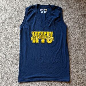 Navy WVU Mountaineers Tank Top Women Size Small